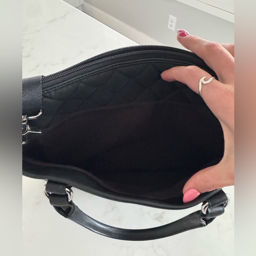 Knomo London Avignon Quilted Laptop Bag Black - Picture 3 of 7